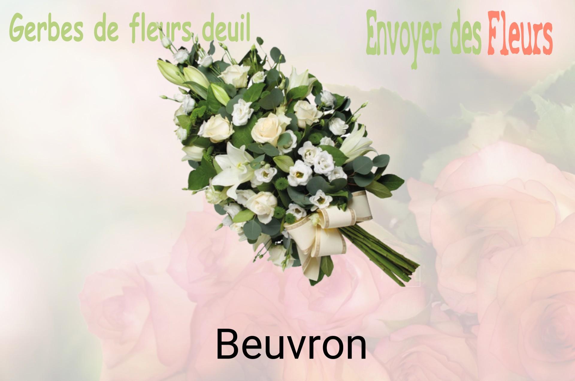 Gerbe de fleurs de deuil livrée à Beuvron